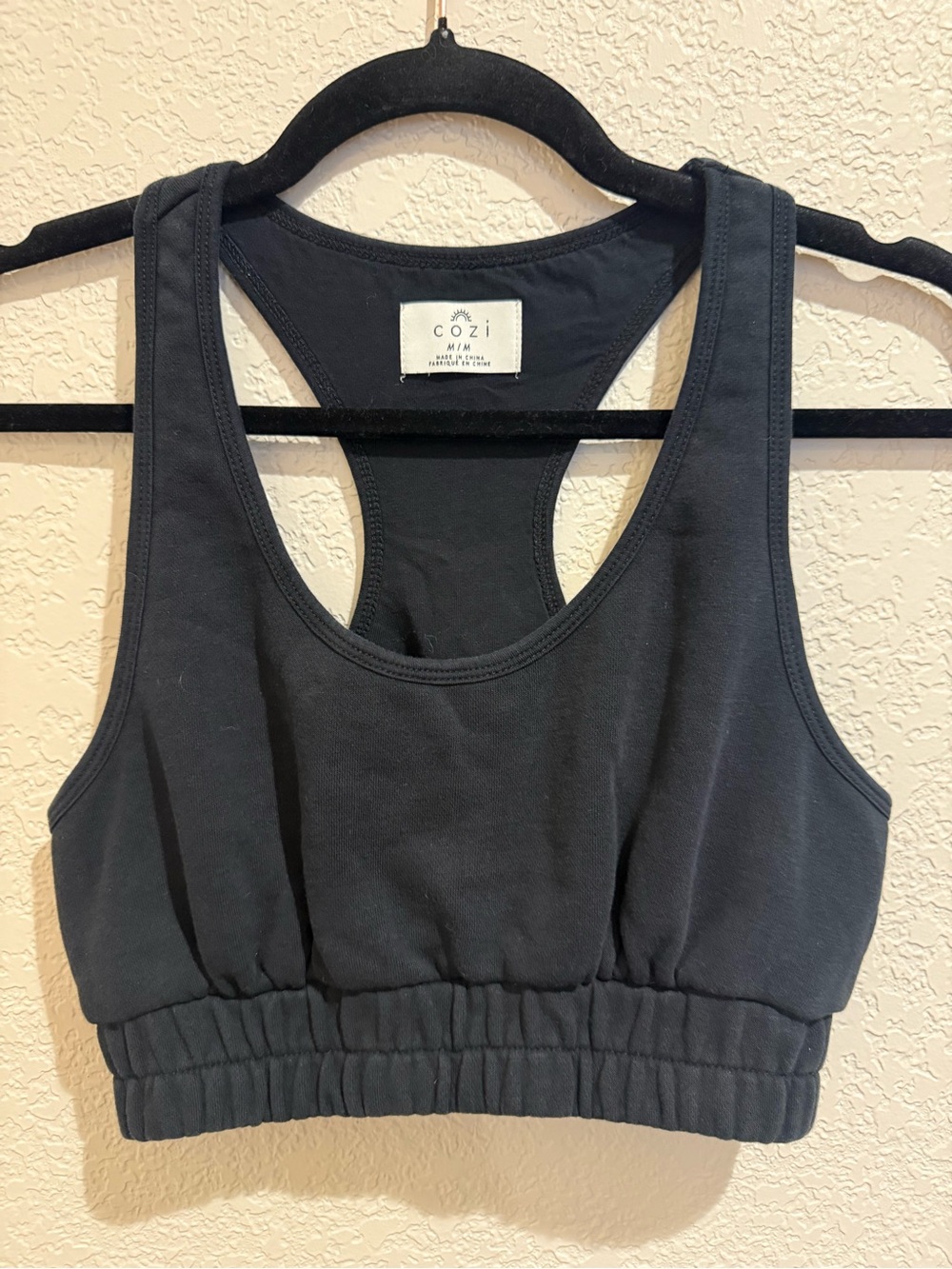 Cozi Black Racerback Lounge Bralette